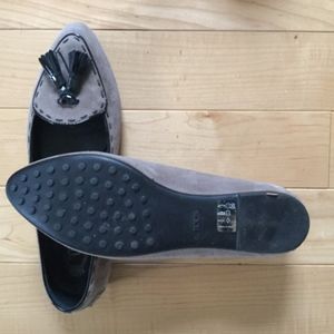 Beautiful tan Tod's loafers.